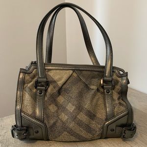 Authentic Burberry Metallic silver purse